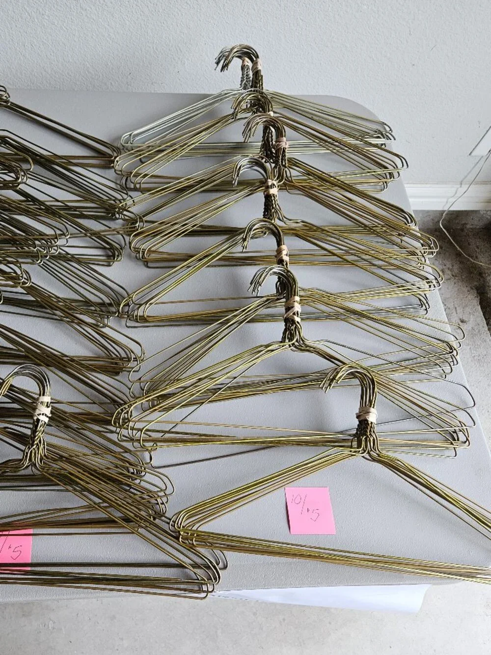 SET OF 20 MATTE GOLD METAL WIRE 16